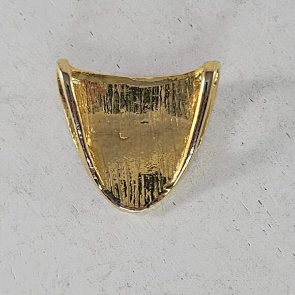 Vintage Gold Black Tone Panther Shield Slide Pendant - Picture 3 of 6